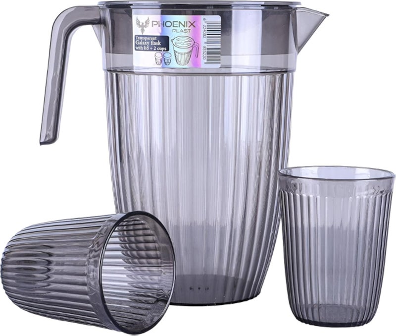 طقم Digger plus 2 Cup-Acrylic عبارة عن مجموعة أكريليك صلبة تتضمن كوبين بنيين لامعين، عصريين وأنيقين، مناسبين لإفطار رمضان والطعام اليومي، سهل الغسل والصيانة.